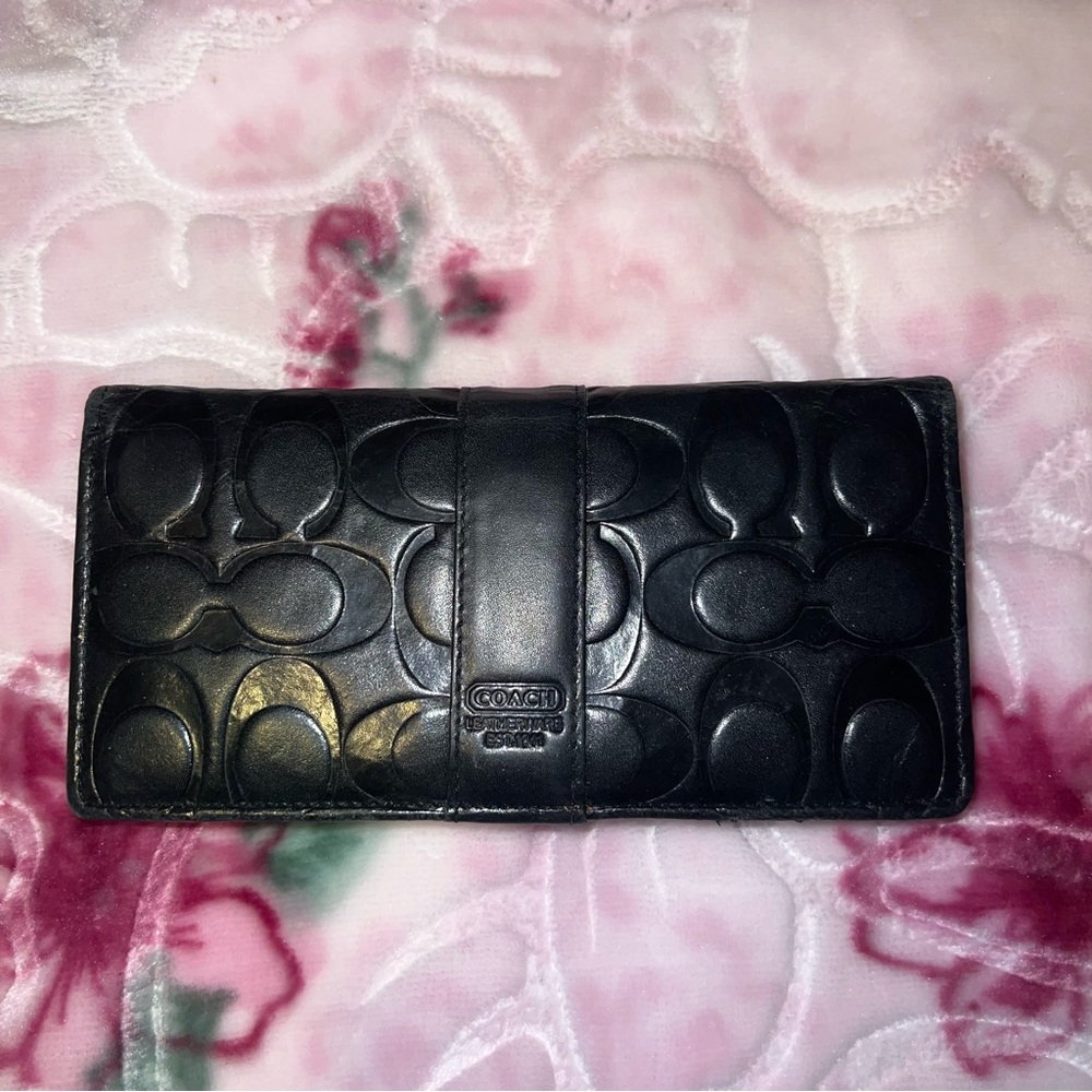 COACH Black Embossed Wallet